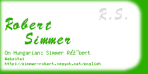 robert simmer business card